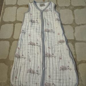 aden + anais Size Small 0-6 Months Kids Sleep Sack - White and Purple